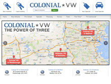 Tablet Screenshot of colonialvw.com